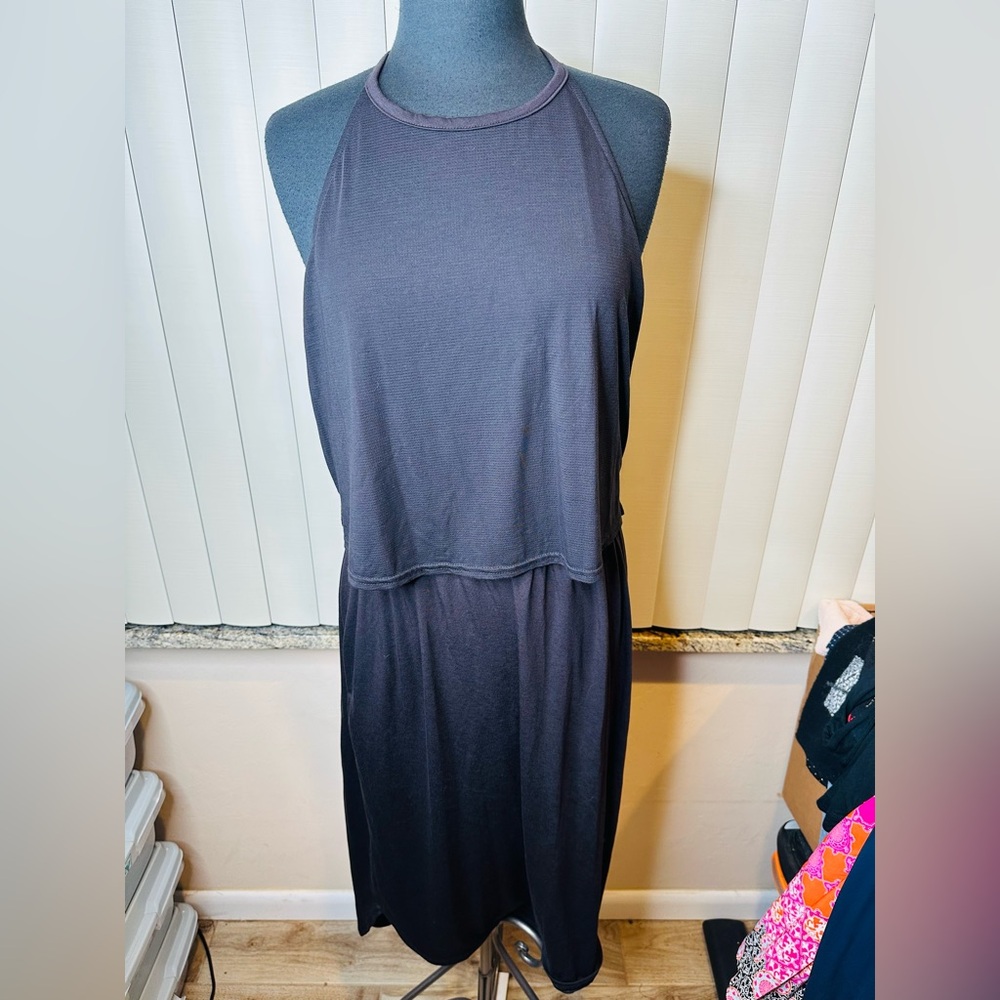 Tek Gear Black Halter Midi Athleisure Dress Casual Travel Size Large